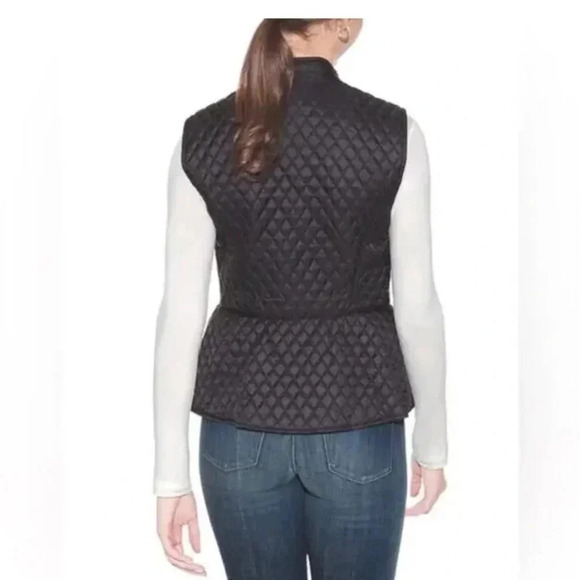 WHITE HOUSE BLACK MARKET WHBM EUC WOMENS BLACK VEST ZIPPERED LINED JACKET SZ S - Picture 2 of 5